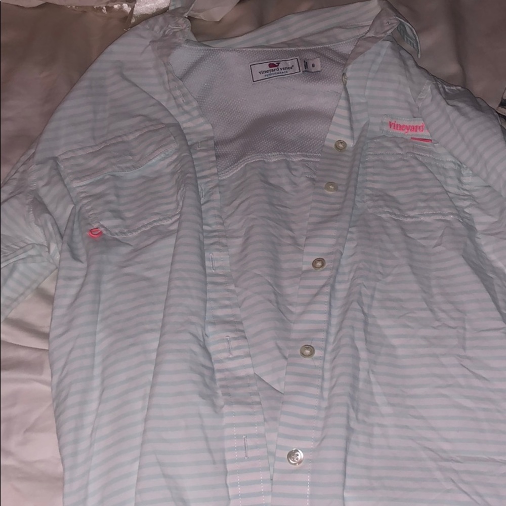 striped boat button down